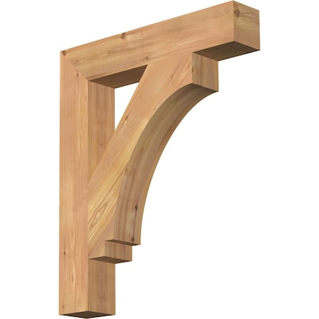 Ekena Millwork Imperial Block Smooth Bracket, Western Red Cedar, 3 1/2"W x 20"D x 24"H BKT04X20X24IMP05SWR